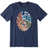 Men's Hippie Oval Guitar Short Sleeve Tee
