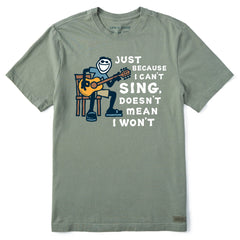 Men's Jake Can't Sing Guitar Short Sleeve Tee