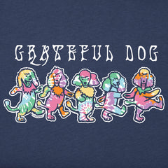 Women's Grateful Tie Dye Poodles Short Sleeve Crusher Vee