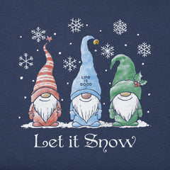 Women's Let it Snow Gnomes Long Sleeve Crusher Vee