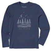 Men's All is Calm Landscape Long Sleeve Crusher Tee