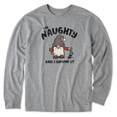 Men's Naughty Gnome Long Sleeve Crusher Tee