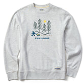 Men's Hiking through the Woods Simply True Fleece Crew