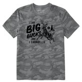 Men's I like Big Bucks Short Sleeve Allover Printed Crusher Tee