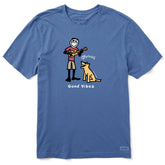 Men's Jake & Rocket Martin Guitar Good Vibes Short Sleeve Crusher Tee