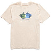 Men's His Hers Just Married Mugs Short Sleeve Crusher Tee