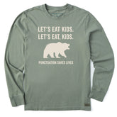 Men's Let's Eat, Kids Long Sleeve Crusher Tee
