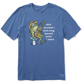 Men's I Can't Sing Guitar Frog Short Sleeve Crusher Tee