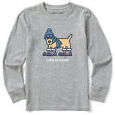 Kids Warmly Dressed Rocket Long Sleeve Crusher Tee