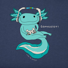 Kids Gamesolotl Long Sleeve Crusher Tee