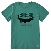 Women's Let's Eat, Kids Croc Short Sleeve Crusher Tee