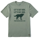 Men's Let's Eat, Kids Wolf Short Sleeve Crusher Tee
