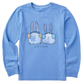 Kids Warmly Dressed Bunnies Long Sleeve Crusher Tee