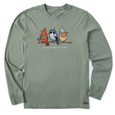 Men's Shady Winter is for the Birds Long Sleeve Crusher Tee
