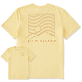 Men's Life is Good Mountain Lines Short Sleeve Crusher Tee