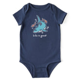 Baby LIG Cool Shark Short Sleeve Crusher Bodysuit