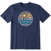 Men's Life is Good Sunset on the Water Short Sleeve Tee