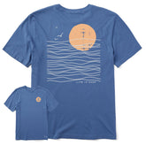 Men's Life is Good Sunset Waves Short Sleeve Tee