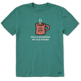 Men's Hello Darkness Coffee Vintage Short Sleeve Crusher Tee