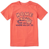 Kids Home is Where My Cat Is Short Sleeve Crusher Tee