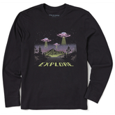 Men's Explore UFO Landscape Long Sleeve Crusher Tee