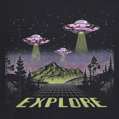 Men's Explore UFO Landscape Long Sleeve Crusher Tee