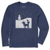 Men's Fox in Winter Long Sleeve Crusher Tee