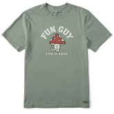 Men's Fun Guy Mushroom Short Sleeve Crusher Tee