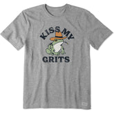 Men's Kiss My Grits Frog Short Sleeve Crusher Tee