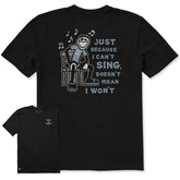 Men's Jake can't Sing Short Sleeve Crusher Tee