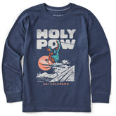 Kids Holy Pow Ski Colorado Long Sleeve Crusher Tee