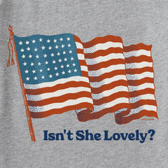 Men's Isn't She a Lovely Flag Short Sleeve Crusher Tee