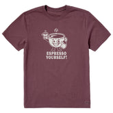 Men's Espresso Yourself Guy Short Sleeve Crusher Tee