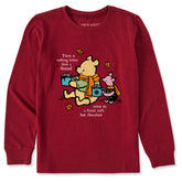 Kids Winnie and P Hot Cocoa Friends Long Sleeve Crusher Tee