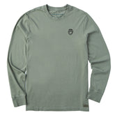 Men's Embroidered Jake Face Long Sleeve Crusher Tee