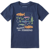 Kids Hooked on Fishing Short Sleeve Crusher Tee