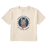 Women's Either You Love Dogs Bandana Short Sleeve Crusher Boxy Tee