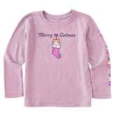 Merry Catmas Stocking Long Sleeve Toddler Crusher Tee