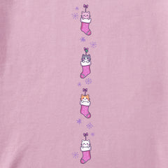 Merry Catmas Stocking Long Sleeve Toddler Crusher Tee