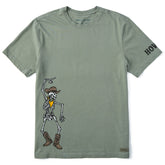 Men's Howdy Cowboy Skeleton Short Sleeve Crusher Tee