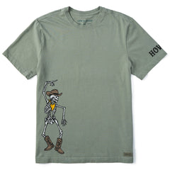 Men's Howdy Cowboy Skeleton Short Sleeve Crusher Tee