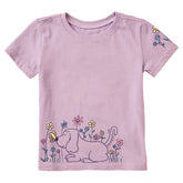 Flower Pup Short Sleeve Toddler Crusher Tee