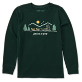 Kids Dogsled Vista Long Sleeve Crusher Tee