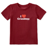 Toddler I Heart Grandma Short Sleeve Crusher Tee