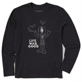 Men's Heavy Metal Life Was Good Long Sleeve Crusher Tee