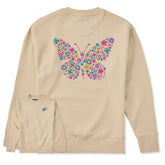 Adult Unisex Floral Butterfly Every Wear Crew Sweatshirt