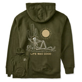 Adult Unisex Life was Good Cowboy Skull Every Wear Hoodie Sweatshirt