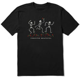 Men's Forever Grateful Dancing Skeletons Short Sleeve Crusher Tee