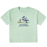 Women's Jackie and Rocket Coffee Not Working Short Sleeve Crusher Boxy Tee