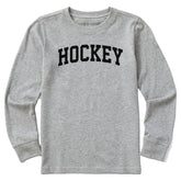 Kids Hockey Arch Long Sleeve Crusher Tee
